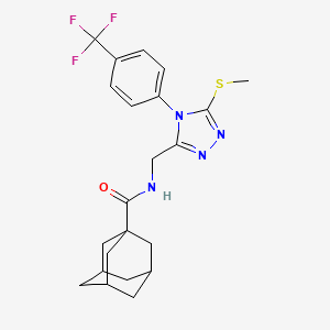 N-[[5-methylsulfanyl-4-[4-(trifluoromethyl)phenyl]-1,2,4-triazol-3-yl]methyl]adamantane-1-carboxamide