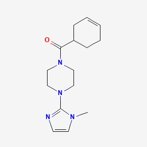 molecular formula C15H22N4O B2504707 cyclohex-3-en-1-yl(4-(1-methyl-1H-imidazol-2-yl)piperazin-1-yl)methanone CAS No. 2034608-36-9