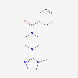 molecular formula C15H22N4O B2504707 1-(cyclohex-3-ene-1-carbonyl)-4-(1-methyl-1H-imidazol-2-yl)piperazine CAS No. 2034608-36-9