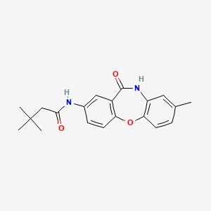 molecular formula C20H22N2O3 B2504709 3,3-dimethyl-N-(8-methyl-11-oxo-10,11-dihydrodibenzo[b,f][1,4]oxazepin-2-yl)butanamide CAS No. 922109-47-5