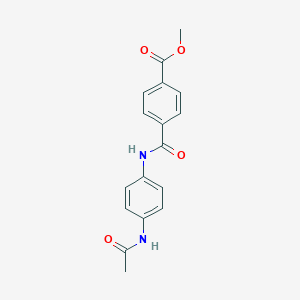 molecular formula C17H16N2O4 B250471 Methyl 4-{[4-(acetylamino)anilino]carbonyl}benzoate 