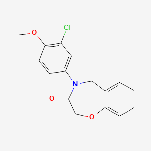 molecular formula C16H14ClNO3 B2504723 4-(3-cloro-4-metoxifenil)-2,3,4,5-tetrahidro-1,4-benzoxazepin-3-ona CAS No. 1359602-75-7