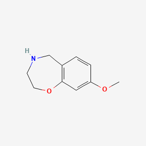 molecular formula C10H13NO2 B2504726 8-Methoxy-2,3,4,5-tetrahydrobenzo[f][1,4]oxazepine CAS No. 402933-49-7