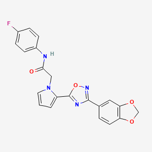2-{2-[3-(1,3-benzodioxol-5-yl)-1,2,4-oxadiazol-5-yl]-1H-pyrrol-1-yl}-N-(4-fluorophenyl)acetamide