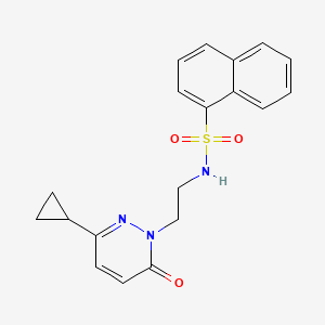 molecular formula C19H19N3O3S B2504732 N-(2-(3-cyclopropyl-6-oxopyridazin-1(6H)-yl)ethyl)naphthalene-1-sulfonamide CAS No. 2034267-28-0
