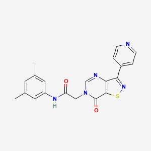 molecular formula C20H17N5O2S B2504739 N-(3,5-dimethylphenyl)-2-(7-oxo-3-(pyridin-4-yl)isothiazolo[4,5-d]pyrimidin-6(7H)-yl)acetamide CAS No. 1251601-17-8