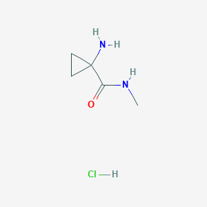molecular formula C5H11ClN2O B2504741 1-Amino-N-methylcyclopropane-1-carboxamide;hydrochloride CAS No. 2193058-19-2