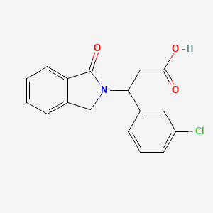 molecular formula C17H14ClNO3 B2504748 3-(3-chlorophenyl)-3-(1-oxo-1,3-dihydro-2H-isoindol-2-yl)propanoic acid CAS No. 478260-13-8