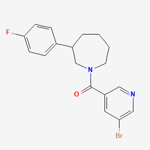 molecular formula C18H18BrFN2O B2504749 (5-Bromopyridin-3-yl)(3-(4-fluorophenyl)azepan-1-yl)methanone CAS No. 1797963-62-2