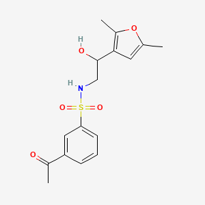molecular formula C16H19NO5S B2504755 3-乙酰基-N-(2-(2,5-二甲基呋喃-3-基)-2-羟乙基)苯磺酰胺 CAS No. 2319785-55-0