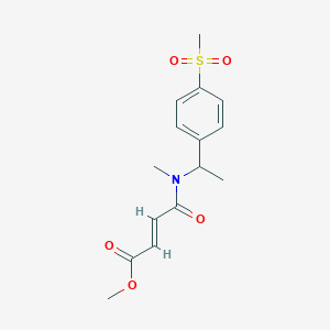 molecular formula C15H19NO5S B2504759 Methyl (E)-4-[methyl-[1-(4-methylsulfonylphenyl)ethyl]amino]-4-oxobut-2-enoate CAS No. 2411323-62-9