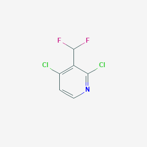 molecular formula C6H3Cl2F2N B2504775 2,4-Dichloro-3-(difluoromethyl)pyridine CAS No. 1443290-44-5