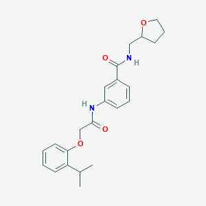molecular formula C23H28N2O4 B250479 3-{[(2-isopropylphenoxy)acetyl]amino}-N-(tetrahydro-2-furanylmethyl)benzamide 
