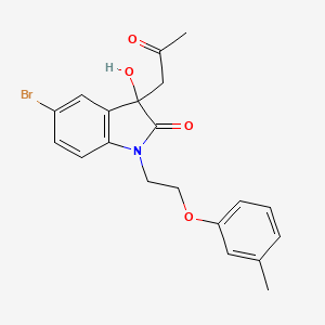 5-Bromo-3-hydroxy-3-(2-oxopropyl)-1-(2-(m-tolyloxy)ethyl)indolin-2-one