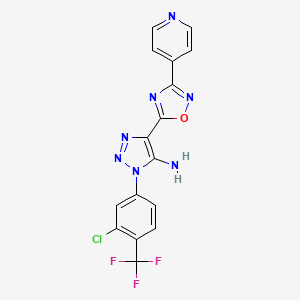 1-[3-chloro-4-(trifluoromethyl)phenyl]-4-[3-(pyridin-4-yl)-1,2,4-oxadiazol-5-yl]-1H-1,2,3-triazol-5-amine