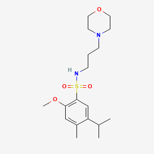molecular formula C18H30N2O4S B2504805 5-异丙基-2-甲氧基-4-甲基-N-(3-吗啉基丙基)苯磺酰胺 CAS No. 332389-08-9