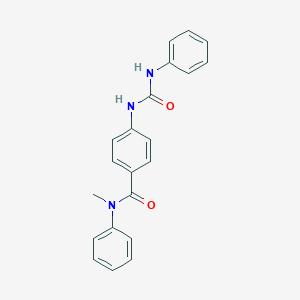 molecular formula C21H19N3O2 B250482 4-[(anilinocarbonyl)amino]-N-methyl-N-phenylbenzamide 