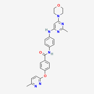 N-(4-((2-methyl-6-morpholinopyrimidin-4-yl)amino)phenyl)-4-((6-methylpyridazin-3-yl)oxy)benzamide