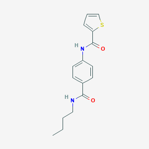 molecular formula C16H18N2O2S B250483 N-{4-[(butylamino)carbonyl]phenyl}-2-thiophenecarboxamide 