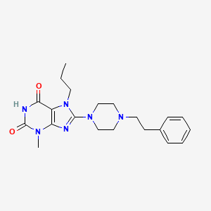 3-methyl-8-(4-phenethylpiperazin-1-yl)-7-propyl-1H-purine-2,6(3H,7H)-dione