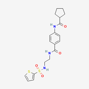 4-(cyclopentanecarboxamido)-N-(2-(thiophene-2-sulfonamido)ethyl)benzamide