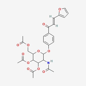 molecular formula C27H29NO11 B2504864 [5-acetamido-3,4-diacetyloxy-6-[4-[(E)-3-(furan-2-yl)prop-2-enoyl]phenoxy]oxan-2-yl]methyl acetate CAS No. 1094814-38-6