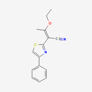 (2E)-3-ethoxy-2-(4-phenyl-1,3-thiazol-2-yl)but-2-enenitrile