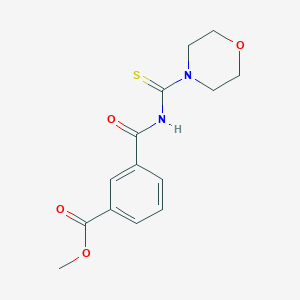 molecular formula C14H16N2O4S B250487 Methyl 3-[(morpholin-4-ylcarbonothioyl)carbamoyl]benzoate 