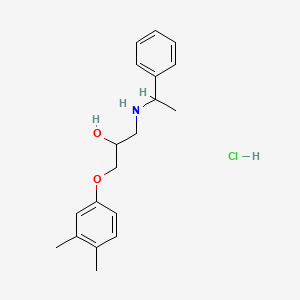 molecular formula C19H26ClNO2 B2504870 盐酸1-(3,4-二甲基苯氧基)-3-((1-苯乙基)氨基)丙烷-2-醇 CAS No. 473265-28-0