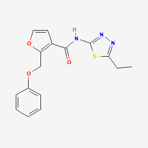 molecular formula C16H15N3O3S B2504872 N-(5-ethyl-1,3,4-thiadiazol-2-yl)-2-(phenoxymethyl)furan-3-carboxamide CAS No. 878716-84-8