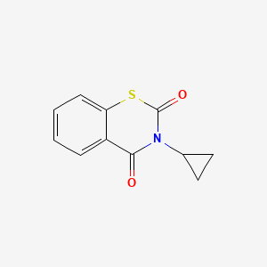 molecular formula C11H9NO2S B2504874 3-cyclopropyl-2H-1,3-benzothiazine-2,4(3H)-dione CAS No. 338401-64-2