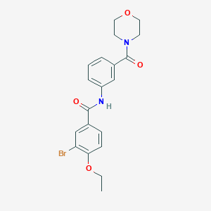 molecular formula C20H21BrN2O4 B250488 3-bromo-4-ethoxy-N-[3-(4-morpholinylcarbonyl)phenyl]benzamide 