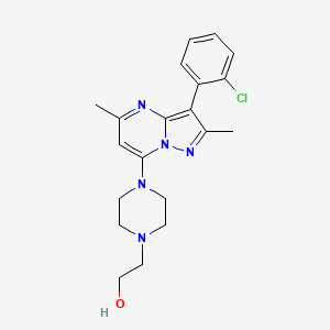 2-(4-(3-(2-Chlorophenyl)-2,5-dimethylpyrazolo[1,5-a]pyrimidin-7-yl)piperazin-1-yl)ethanol