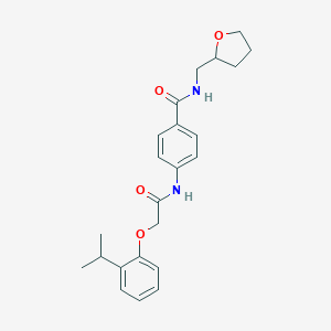 4-{[(2-isopropylphenoxy)acetyl]amino}-N-(tetrahydro-2-furanylmethyl)benzamide