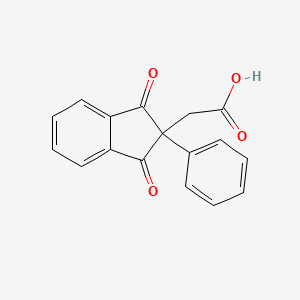 molecular formula C17H12O4 B2504890 (1,3-dioxo-2-phenyl-2,3-dihydro-1H-inden-2-yl)acetic acid CAS No. 7443-02-9