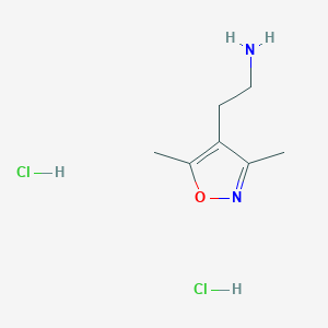 molecular formula C7H14Cl2N2O B2504910 2-(3,5-二甲基异恶唑-4-基)乙胺二盐酸盐 CAS No. 1211578-83-4