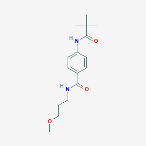 4-[(2,2-dimethylpropanoyl)amino]-N-(3-methoxypropyl)benzamide