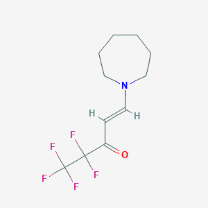 molecular formula C11H14F5NO B2504932 (E)-1-(氮杂环戊-1-基)-4,4,5,5,5-五氟戊-1-烯-3-酮 CAS No. 692738-22-0