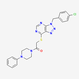 2-((3-(4-chlorobenzyl)-3H-[1,2,3]triazolo[4,5-d]pyrimidin-7-yl)thio)-1-(4-phenylpiperazin-1-yl)ethanone