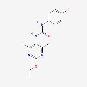 molecular formula C15H17FN4O2 B2504957 1-(2-Ethoxy-4,6-dimethylpyrimidin-5-yl)-3-(4-fluorophenyl)urea CAS No. 1795489-53-0