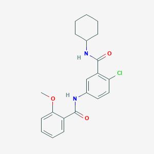 molecular formula C21H23ClN2O3 B250496 2-chloro-N-cyclohexyl-5-[(2-methoxybenzoyl)amino]benzamide 