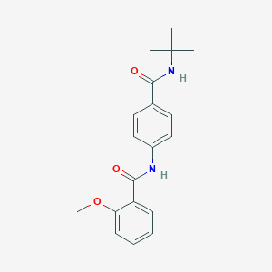 molecular formula C19H22N2O3 B250497 N-{4-[(tert-butylamino)carbonyl]phenyl}-2-methoxybenzamide 