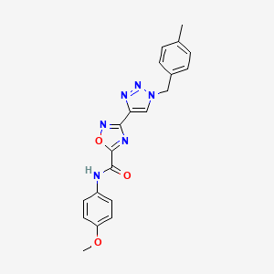 molecular formula C20H18N6O3 B2504972 N-(4-Methoxyphenyl)-3-{1-[(4-Methylphenyl)methyl]-1H-1,2,3-triazol-4-yl}-1,2,4-oxadiazol-5-carboxamid CAS No. 1251619-59-6