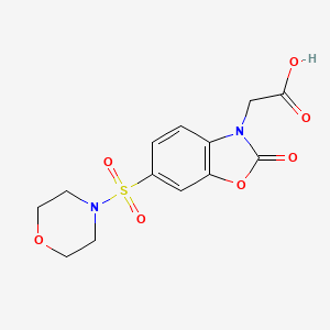 molecular formula C13H14N2O7S B2504974 [6-(吗啉-4-磺酰基)-2-氧代-1,3-苯并恶唑-3(2H)-基]乙酸 CAS No. 899708-44-2