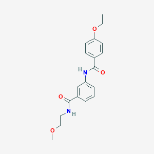 molecular formula C19H22N2O4 B250498 3-[(4-ethoxybenzoyl)amino]-N-(2-methoxyethyl)benzamide 