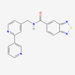 molecular formula C18H13N5OS B2504981 N-([2,3'-联吡啶]-4-基甲基)苯并[c][1,2,5]噻二唑-5-甲酰胺 CAS No. 2034561-84-5
