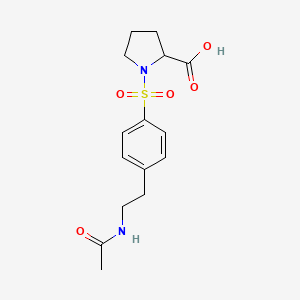 molecular formula C15H20N2O5S B2504983 1-({4-[2-(乙酰氨基)乙基]苯基}磺酰基)脯氨酸 CAS No. 1008050-98-3
