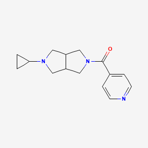 molecular formula C15H19N3O B2504985 (5-cyclopropylhexahydropyrrolo[3,4-c]pyrrol-2(1H)-yl)(pyridin-4-yl)methanone CAS No. 2202117-05-1