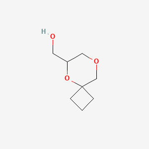 molecular formula C8H14O3 B2504998 5,8-Dioxaspiro[3.5]nonan-6-ylmethanol CAS No. 2169090-39-3