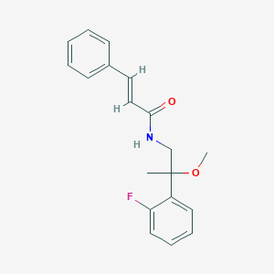 N-(2-(2-fluorophenyl)-2-methoxypropyl)cinnamamide